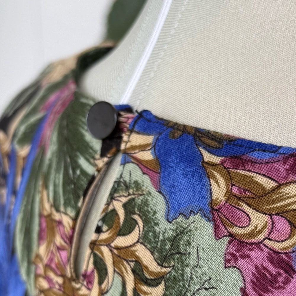 Unique SET Dress with Long Sleeves floral multicolor BLOUSE & SKIRT - Picture 13 of 15